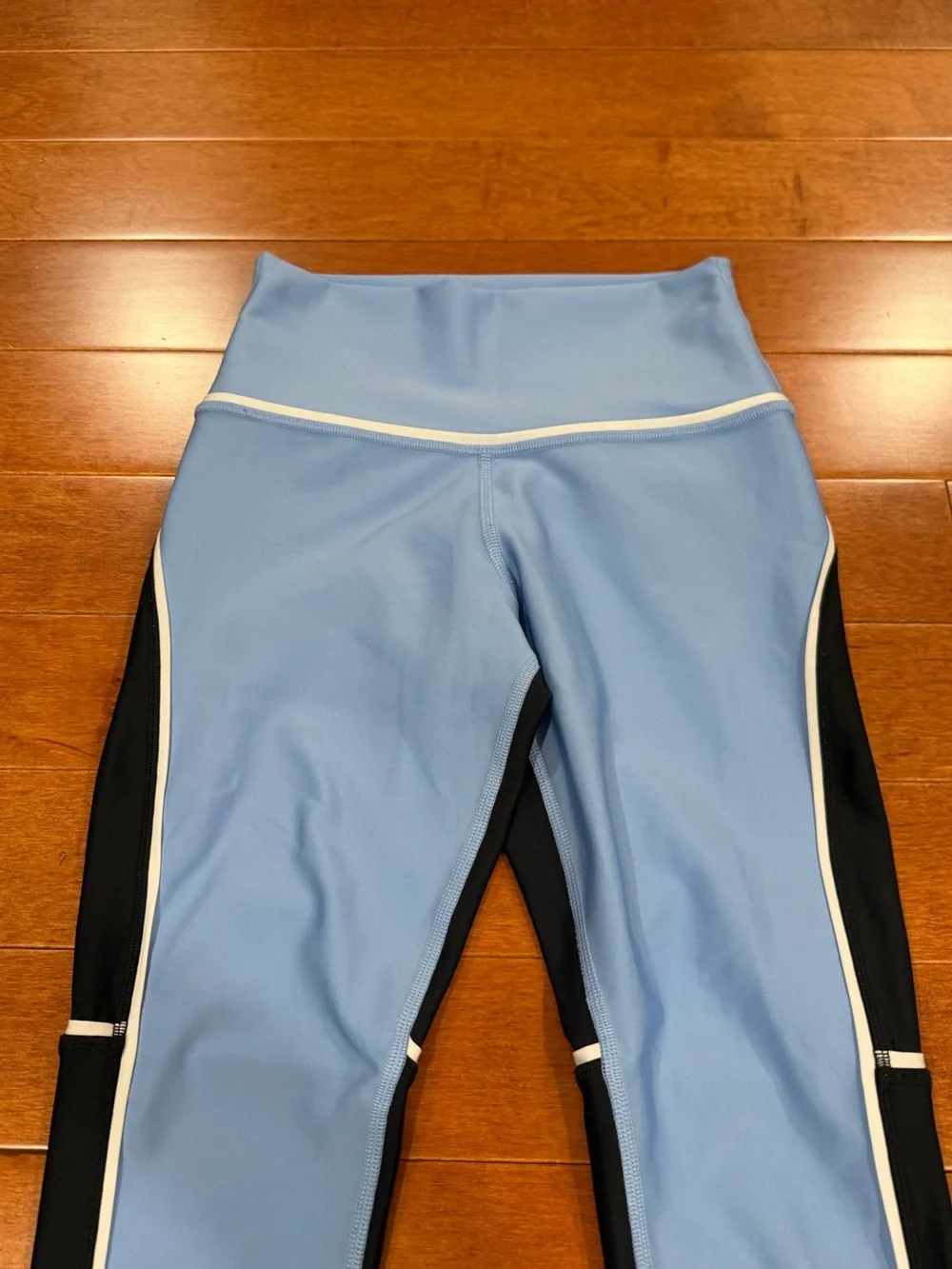 ALO Yoga Marina Blue & Black 7/8 Length High Waist Element Leggings Sz. S